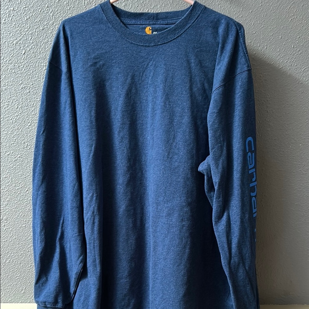 Carhartt Men's Blue Long Sleeve Shirt Size 2XL Tall